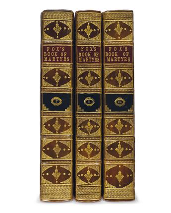 FOXE, JOHN. Acts and Monuments of Matters Most Special and Memorable, happening in the Church.  3 vols.  1684.  Extra-illustrated.